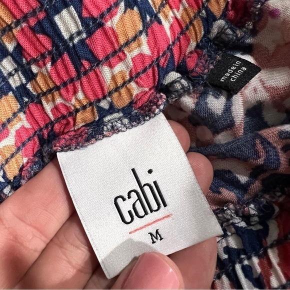 CAbi Isabel Ruffled Floral Patchwork Skirt woman’s size  Medium - Picture 2 of 11